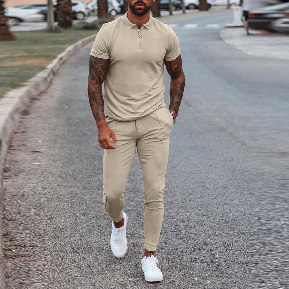 Summer Hot Style Cross-border Men's Slim Fit Trendy Casual Youth Suit