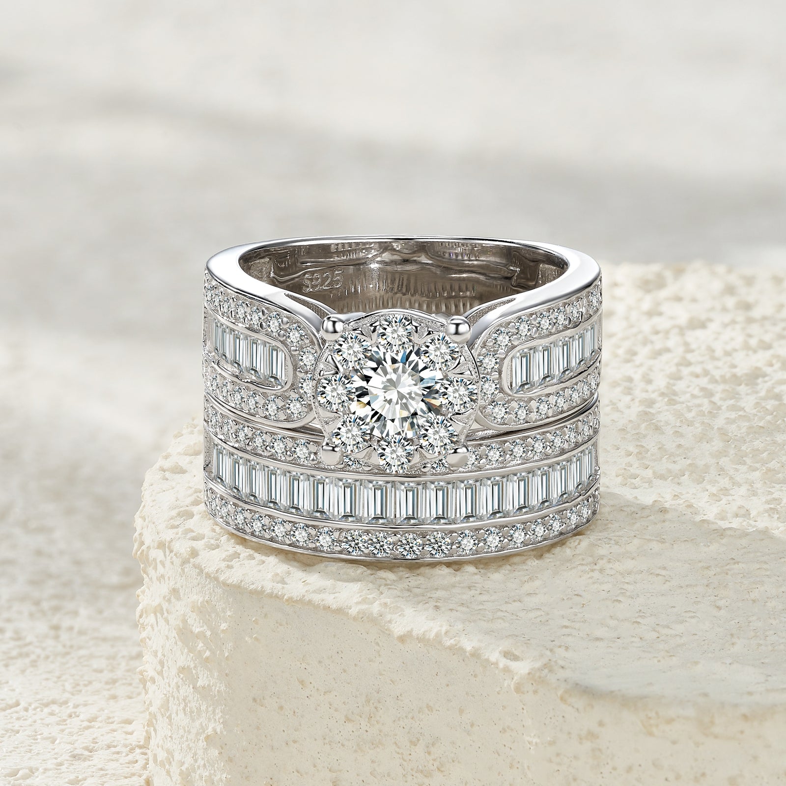 0.5 Carat Luxury Fashion Minimalist Trend Jewelry With Top-quality Morganite, Elegant Silver Ring In S925 Silver With Electroplated Platinum, Suitable For Ladies