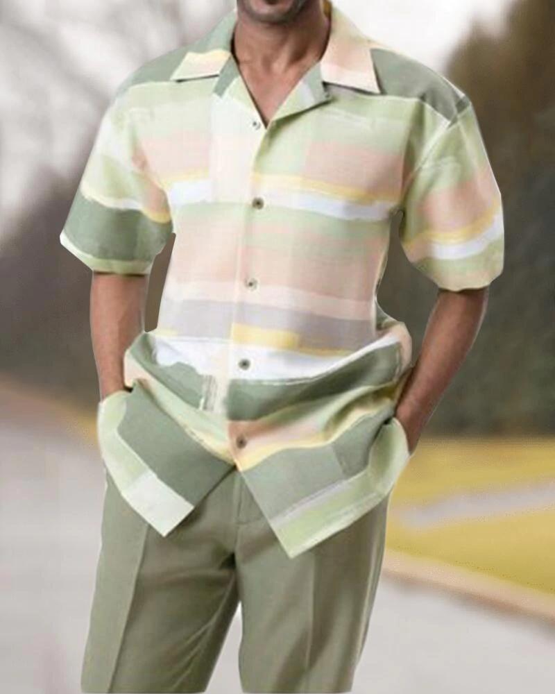 Spring And Summer Leisure Beach Style Shirt Outfit Men