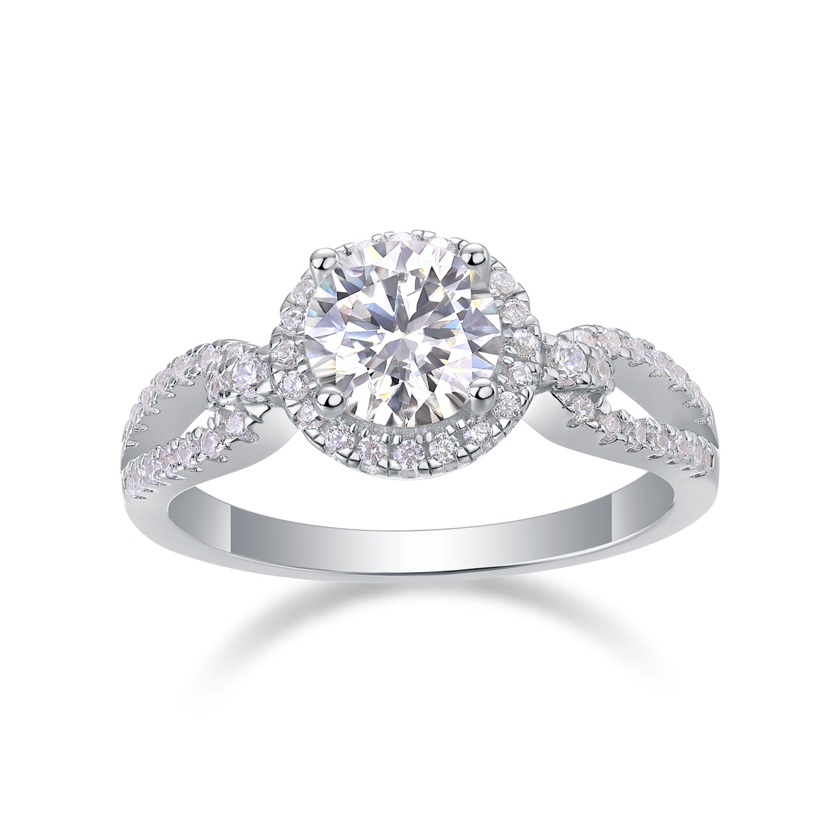 Know Your Heart - A 1-carat Top-quality Moissanite S925 Silver Platinum-plated Diamond Wedding Ring Can Be Tested With A Diamond Pen