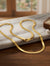 925 Sterling Silver Elegant Gold Herringbone Chain Necklace