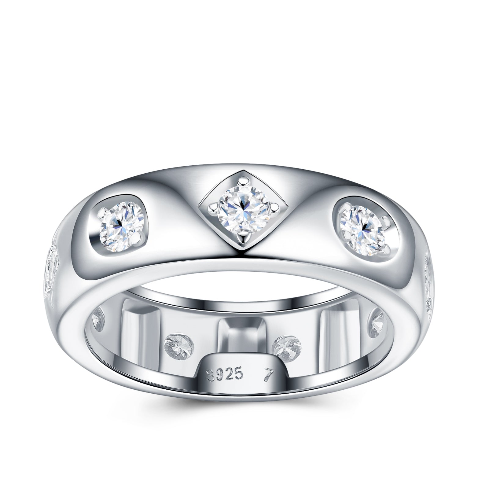 A Luxurious And Fashionable Minimalist Jewelry Ring For Women Featuring A 0.1-carat Top-quality Morganite, Made Of S925 Silver Electroplated With Platinum.