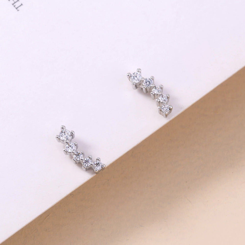 Hot-selling Jewelry All-match Micro-inlaid Simple Stars