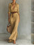 Irregular Long Dress With Belt Fashion And Elegant Button Lapel Long-sleeved Shirt Dresses Daily Office Commuting Clothing For Women