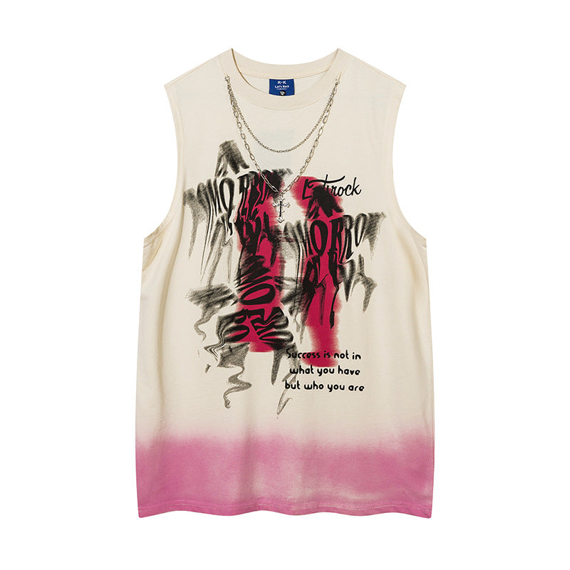 Fashion Depressed Abstract Chain Vest Men