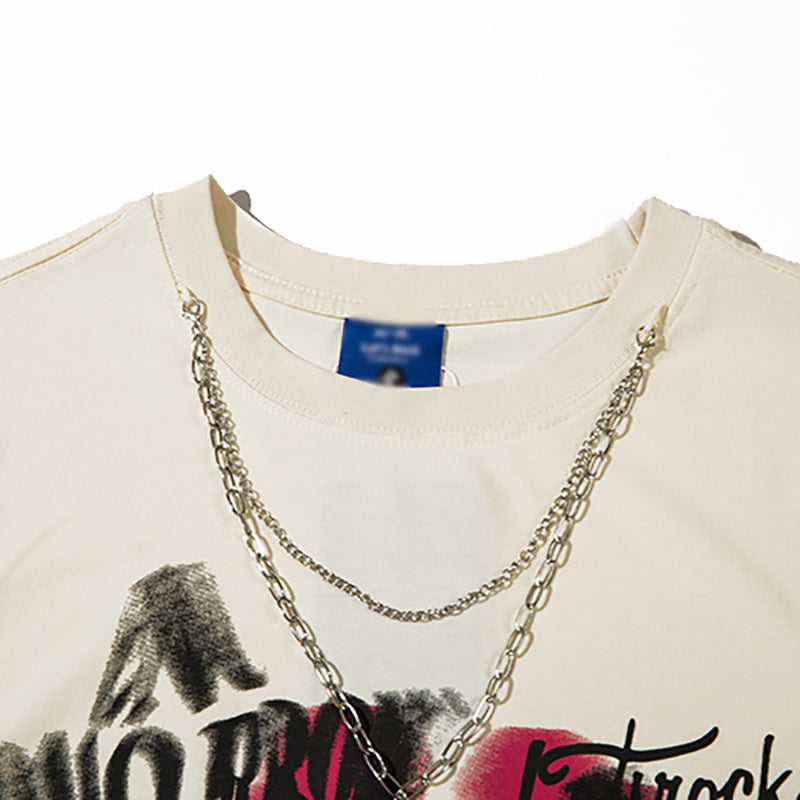 Fashion Depressed Abstract Chain Vest Men