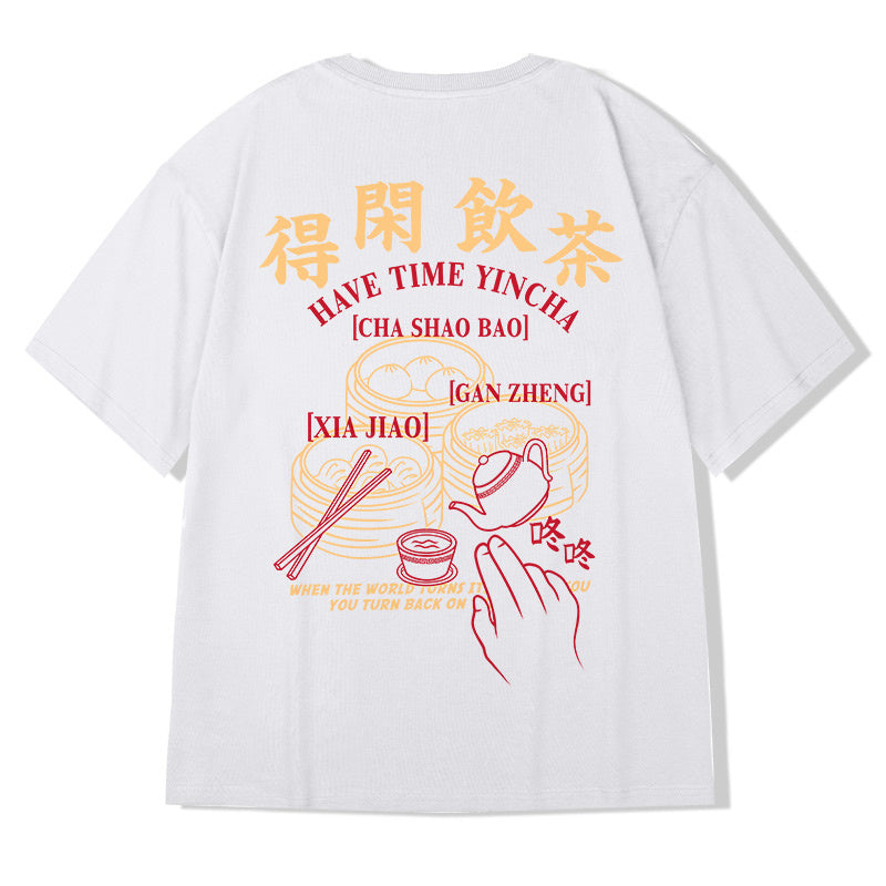American Summer National Tide Print Short-sleeved T-shirt Men