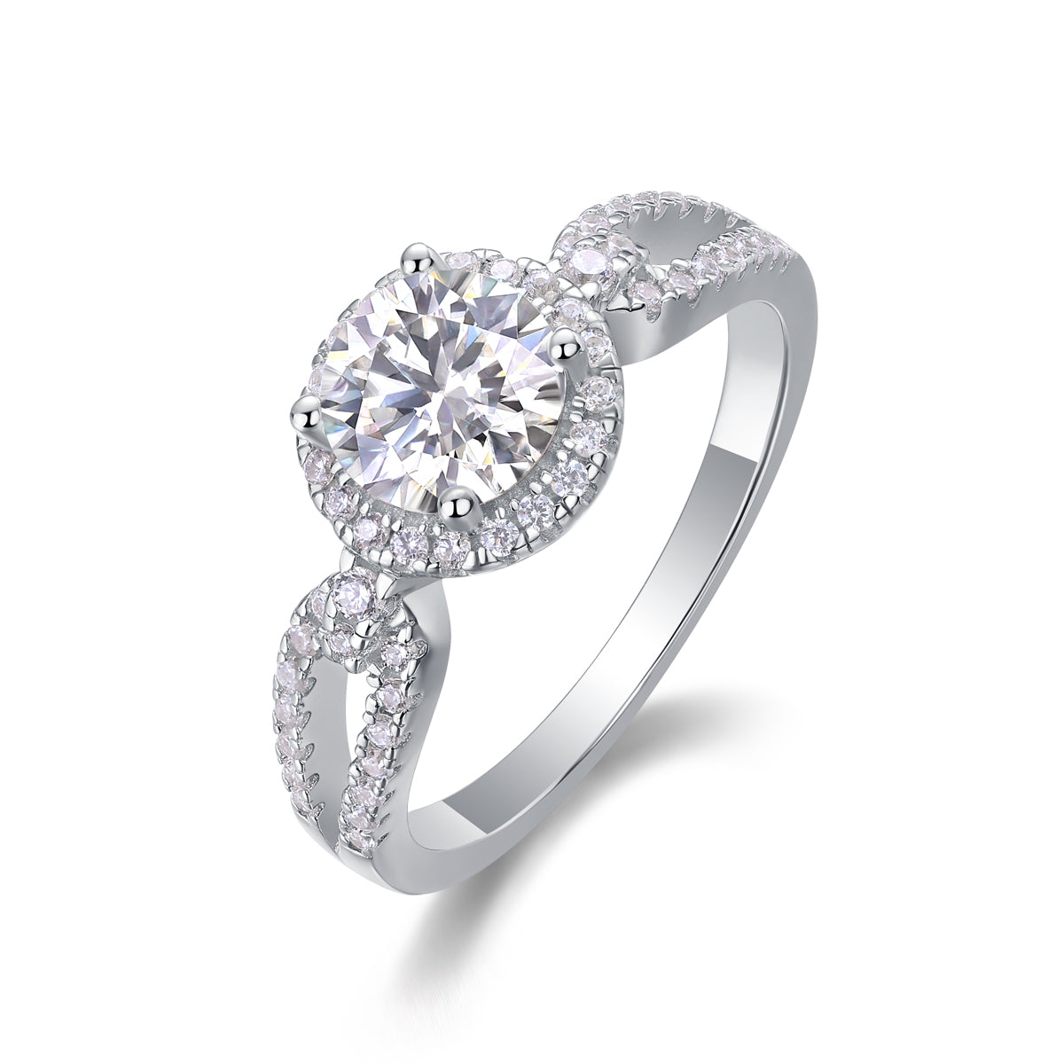 Know Your Heart - A 1-carat Top-quality Moissanite S925 Silver Platinum-plated Diamond Wedding Ring Can Be Tested With A Diamond Pen