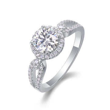 Know Your Heart - A 1-carat Top-quality Moissanite S925 Silver Platinum-plated Diamond Wedding Ring Can Be Tested With A Diamond Pen