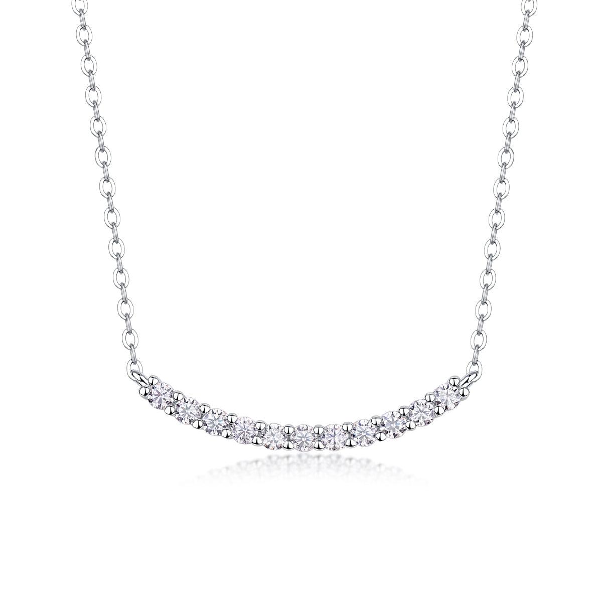 Relaxed Feel - A Fashionable And Trendy Necklace Pendant Set With Top-quality Moissanite S925 Silver And Platinum-plated Gold Can Be Tested With A Diamond Pen In Gold Rose Gold