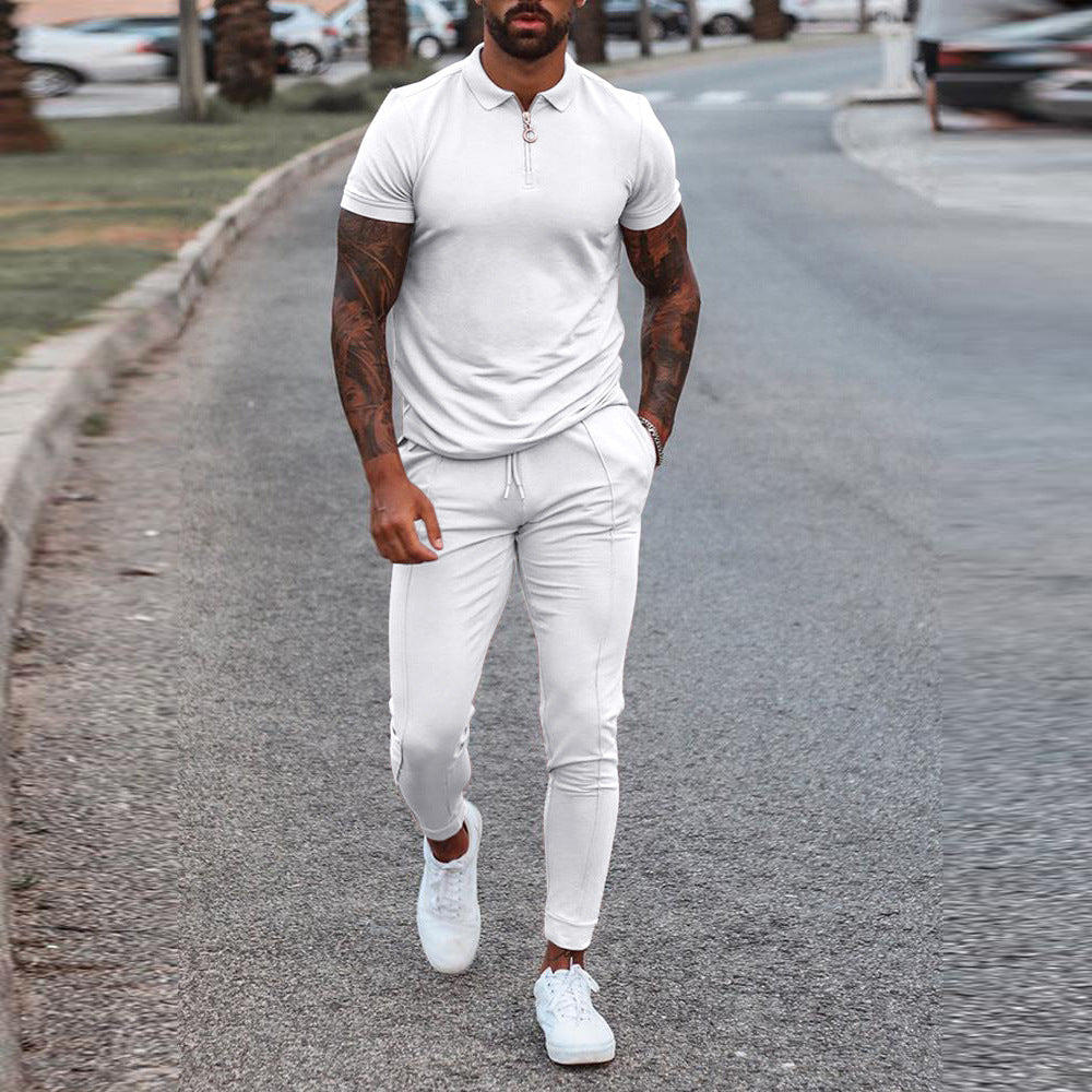 Summer Hot Style Cross-border Men's Slim Fit Trendy Casual Youth Suit