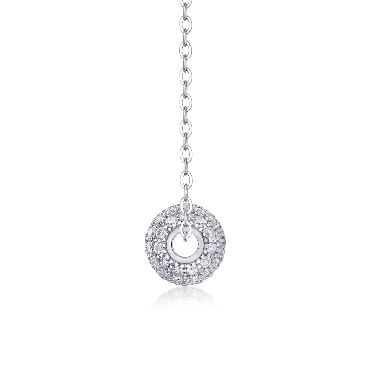 Meet At This Moment - S925 Silver Plated Platinum Jewelry Pendant Necklace Set With Top-quality Moissanite Fashion Light Luxury Jewelry