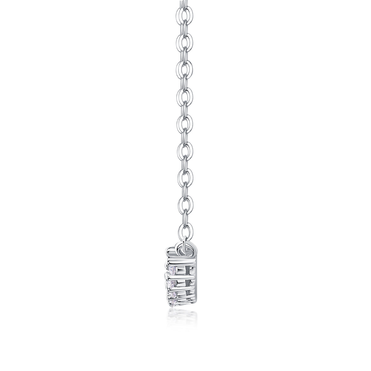Relaxed Feel - A Fashionable And Trendy Necklace Pendant Set With Top-quality Moissanite S925 Silver And Platinum-plated Gold Can Be Tested With A Diamond Pen In Gold Rose Gold